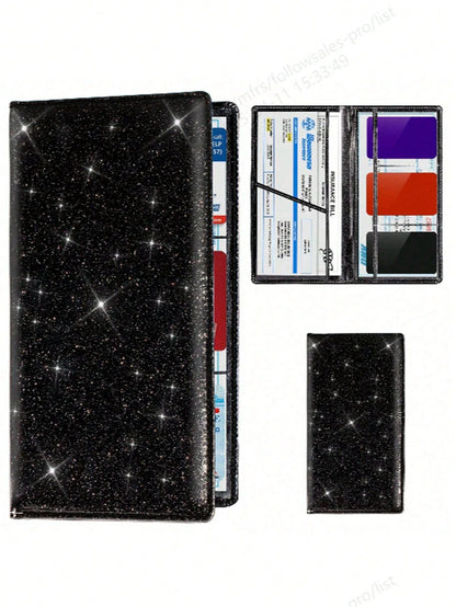 1pc Car Insurance Data File Protection Box Car Insurance Business Card High-Grade Leather ID Card Driver's License Wallet Gift