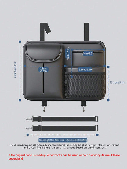 1pc Car Seat Back Organizer, Multi-Functional Car Backseat Hanging Storage Bag, Tissue Box Holder