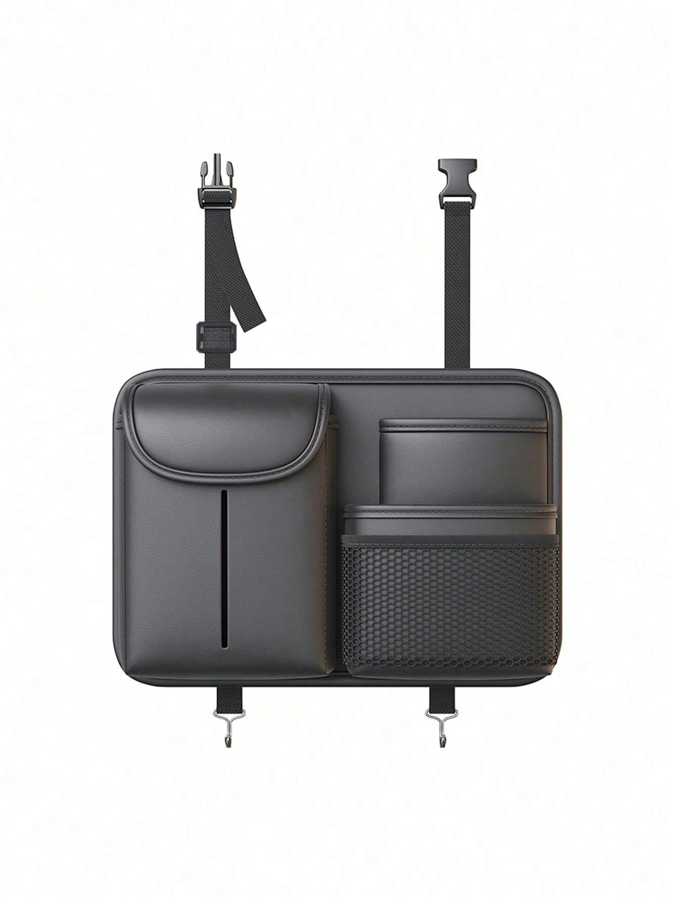 1pc Car Seat Back Organizer, Multi-Functional Car Backseat Hanging Storage Bag, Tissue Box Holder