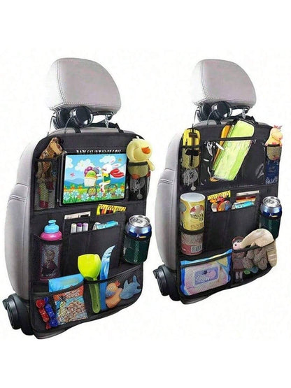 1pc Car Seat Back Storage Bag, Multi-Functional Black Hanging Organizer For Tablet, Snacks, Cups, Toys Etc. Car Interior Accessories (We Do Not Deceive Customers: This Price And Quality Are Average, P