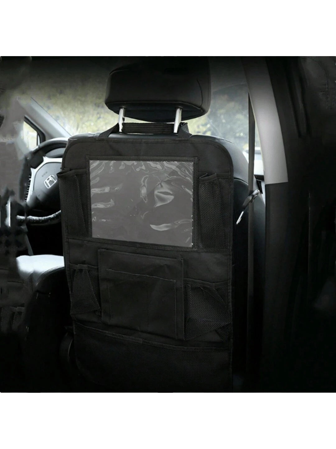 1pc Car Seat Back Storage Bag, Multi-Functional Black Hanging Organizer For Tablet, Snacks, Cups, Toys Etc. Car Interior Accessories (We Do Not Deceive Customers: This Price And Quality Are Average, P
