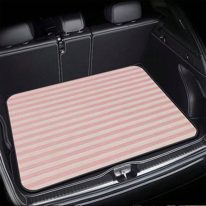 1pc, Cargo Liners Car Trunk Cargo Mat, Pink Striped Durable Polyester Trunk Liner Suitable For SUVs And Sedans- Keeps Your Vehicle Neat And Organized, Car Cargo Liner, Vehicle Organization, Fun Desig