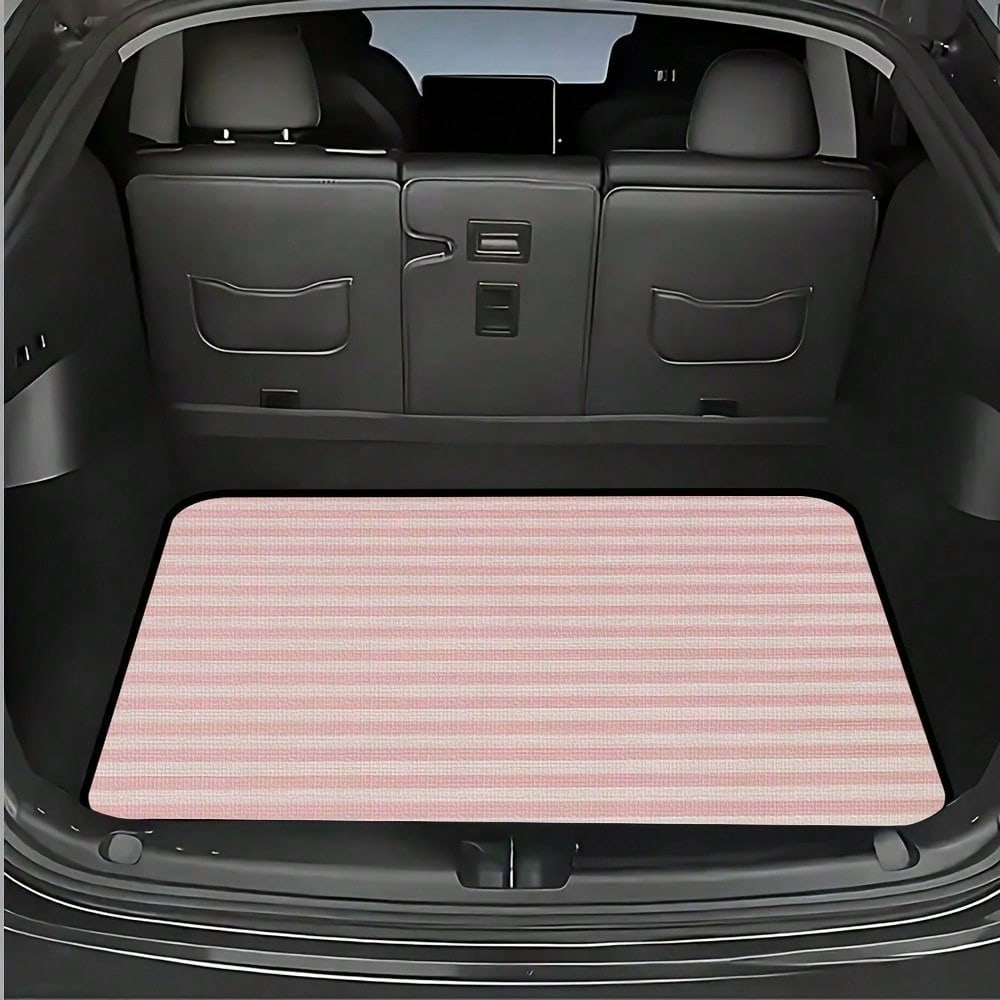 1pc, Cargo Liners Car Trunk Cargo Mat, Pink Striped Durable Polyester Trunk Liner Suitable For SUVs And Sedans- Keeps Your Vehicle Neat And Organized, Car Cargo Liner, Vehicle Organization, Fun Desig