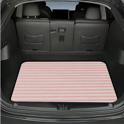 1pc, Cargo Liners Car Trunk Cargo Mat, Pink Striped Durable Polyester Trunk Liner Suitable For SUVs And Sedans- Keeps Your Vehicle Neat And Organized, Car Cargo Liner, Vehicle Organization, Fun Desig
