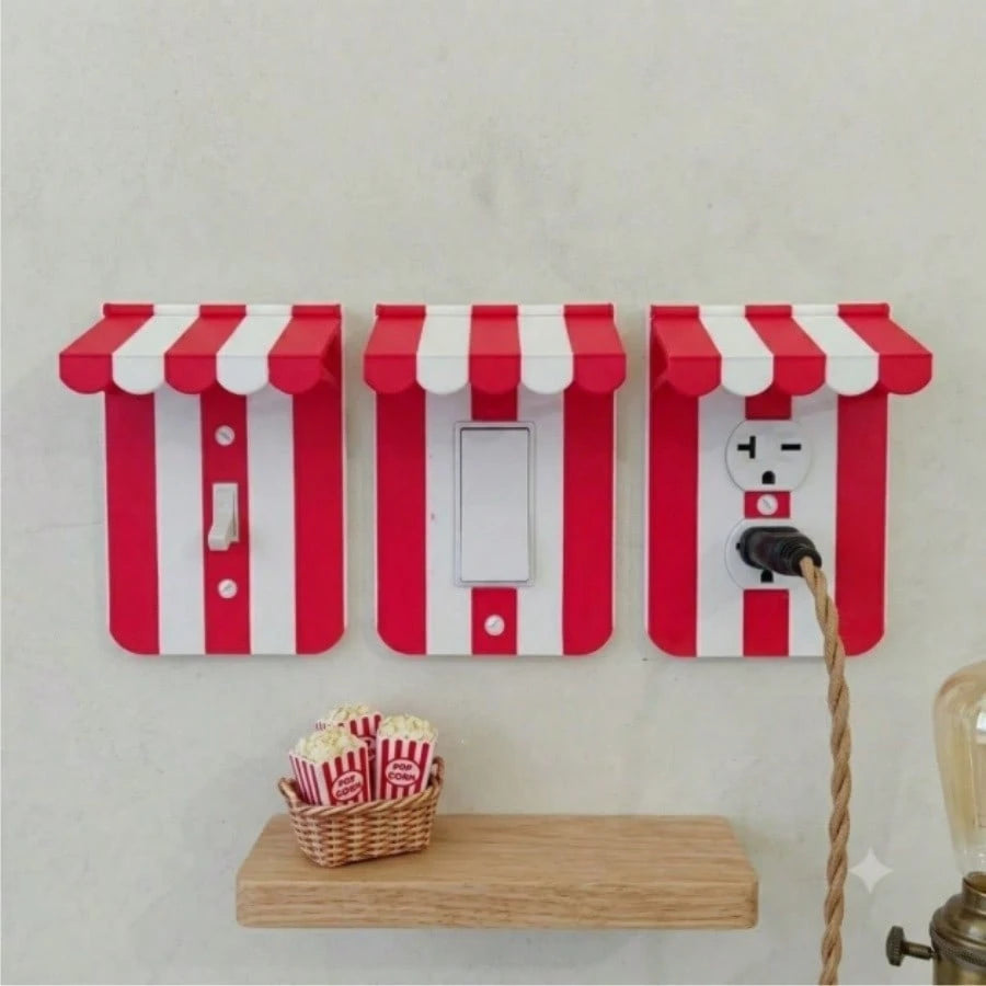 1pc Carnival American Style Wall Switch Decorative Cover Plate, Fun Light Switch- Creative 3D Switch Panel, Decorative Light Switch Cover- Unique Wall Art Decoration- Easy To Install, Wall Decorati