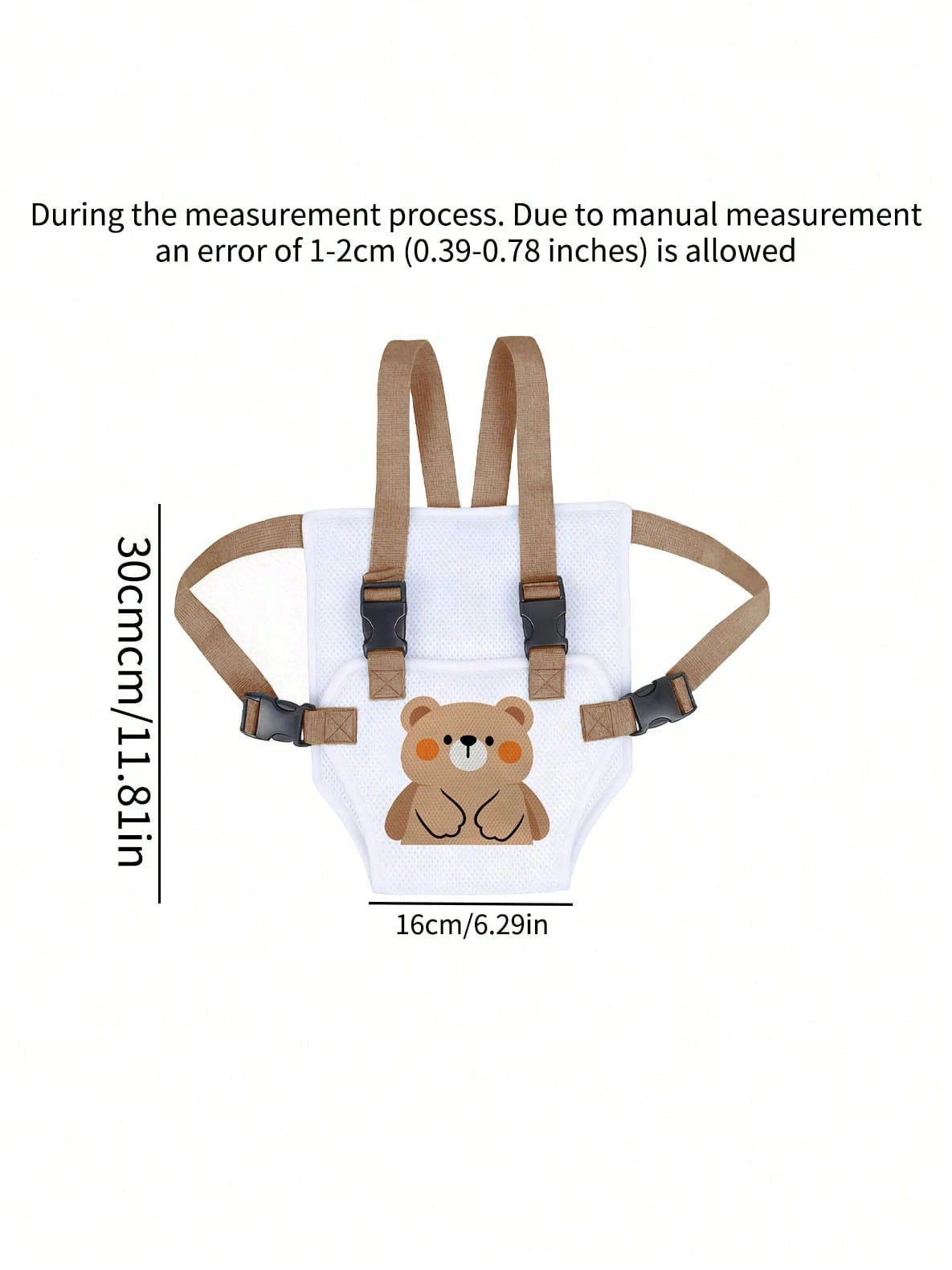 1pc Cartoon Baby High Chair Restraint Strap, Breathable Mesh Material, Lightweight Design, Foldable And Portable, Suitable For Home And Travel High Chairs, Multiple Cute Animal Prints Available, Pract