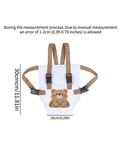 1pc Cartoon Baby High Chair Restraint Strap, Breathable Mesh Material, Lightweight Design, Foldable And Portable, Suitable For Home And Travel High Chairs, Multiple Cute Animal Prints Available, Pract