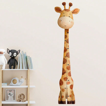 1pc Cartoon Giraffe Height Measurement Sticker, Baby Room Wall Decoration Sticker, Multifunctional Baby Room Wall Art Decoration