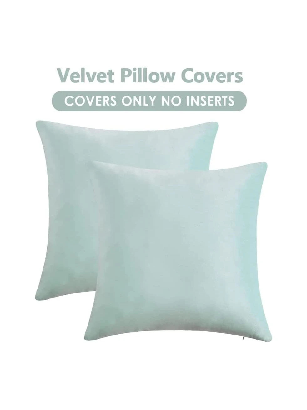 1pc Chemical Fiber Cushion Cover, Minimalist Light Blue Decorative Throw Pillow Case Without Filler For Sofa