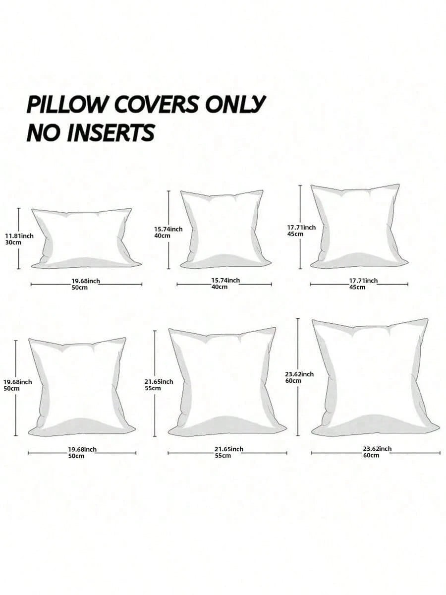 1pc Chenille Decorative Throw Pillow Covers With Stitched Edge Solid Dyed Cushion Covers For Home Decor Couch Sofa Bed Living Room