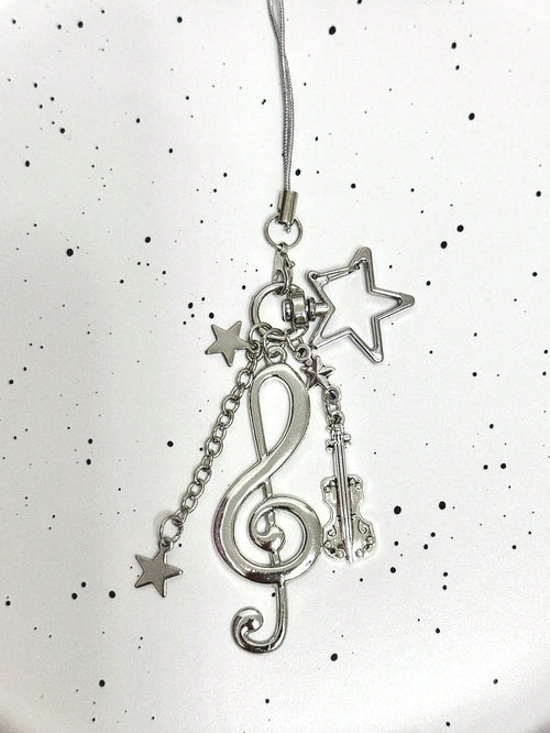 1pc Chic Korean Retro Music Note Phone Lanyard Pendant, Sweet Girl Vintage CCD Charm Compatible With Android And Most Smartphone,Gifts For Mother, Family, Friends, Birthday, Holiday Phone Chain