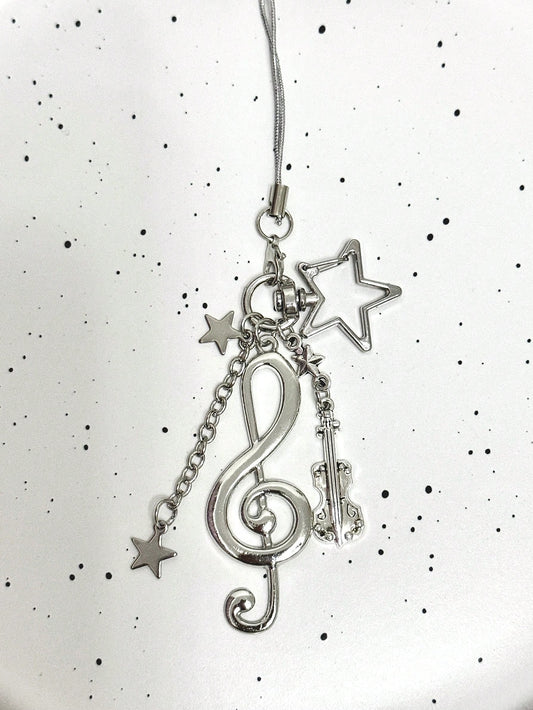 1pc Chic Korean Retro Music Note Phone Lanyard Pendant, Sweet Girl Vintage CCD Charm Compatible With Android And Most Smartphone,Gifts For Mother, Family, Friends, Birthday, Holiday Phone Chain