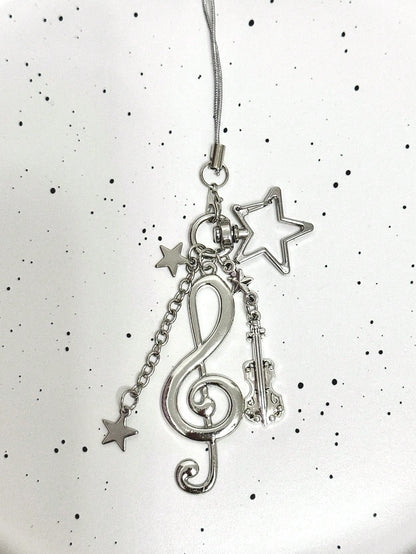 1pc Chic Korean Retro Music Note Phone Lanyard Pendant, Sweet Girl Vintage CCD Charm Compatible With Android And Most Smartphone,Gifts For Mother, Family, Friends, Birthday, Holiday Phone Chain