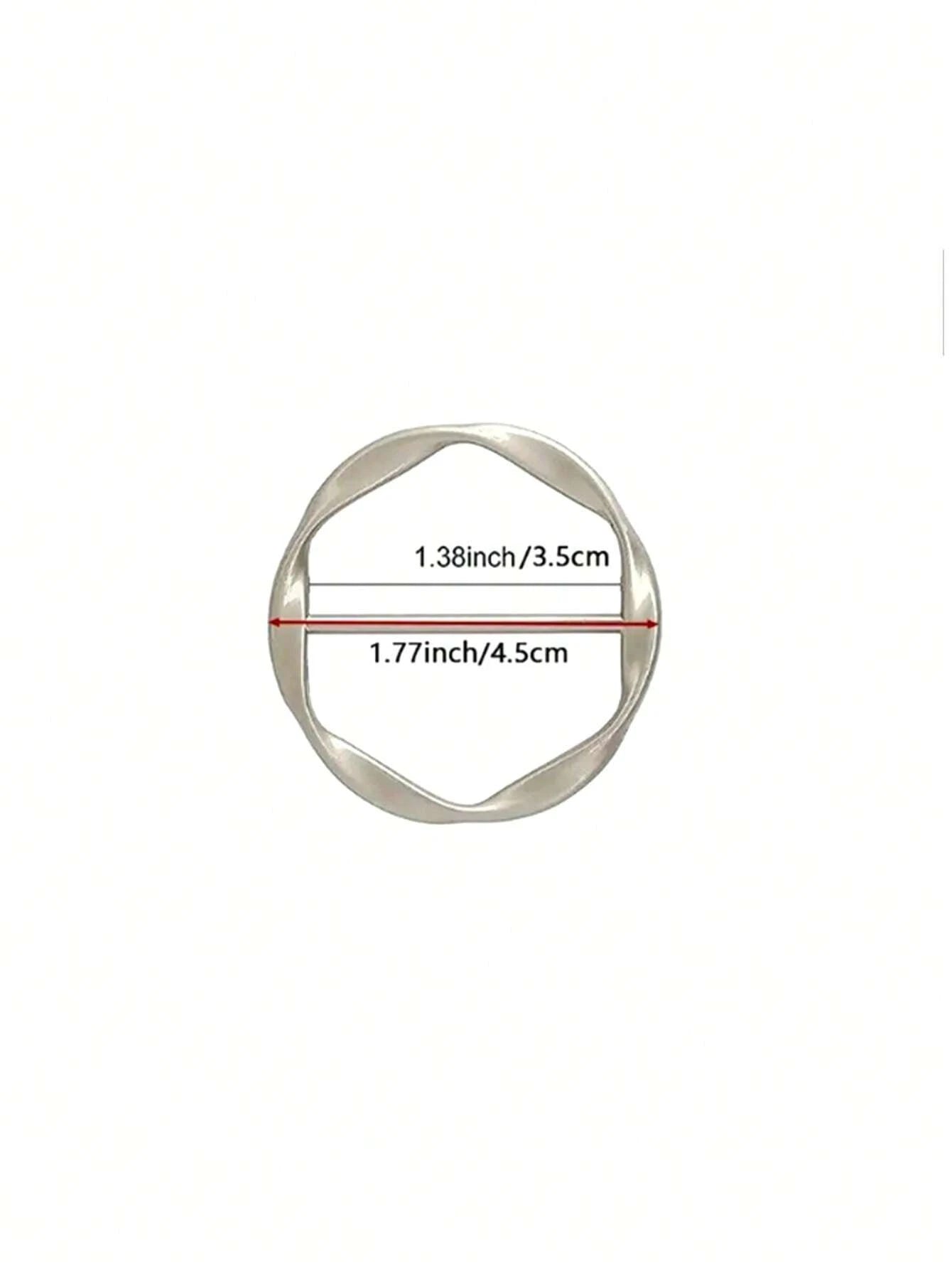 1PC Circular Sliding Buckle, Alloy Adjustable Buckle Fastener, Sewing Mini Buckle Belt Adjuster Slider, Used For Belt Retainer Leather Craft Bag Belt Bag Production, Exquisite Corner Buckle, Short Sle