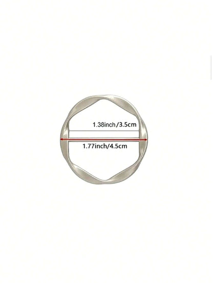 1PC Circular Sliding Buckle, Alloy Adjustable Buckle Fastener, Sewing Mini Buckle Belt Adjuster Slider, Used For Belt Retainer Leather Craft Bag Belt Bag Production, Exquisite Corner Buckle, Short Sle