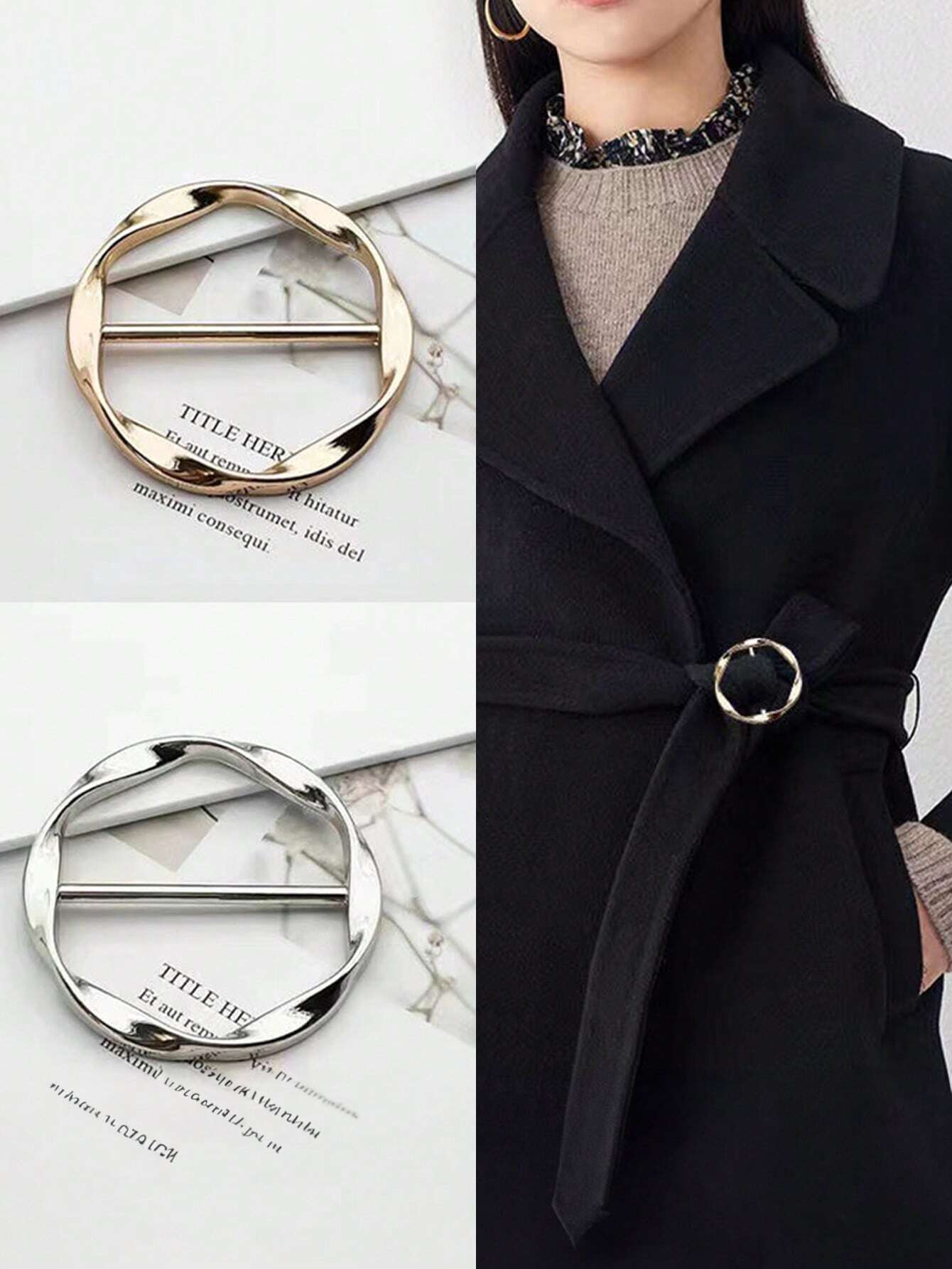 1PC Circular Sliding Buckle, Alloy Adjustable Buckle Fastener, Sewing Mini Buckle Belt Adjuster Slider, Used For Belt Retainer Leather Craft Bag Belt Bag Production, Exquisite Corner Buckle, Short Sle
