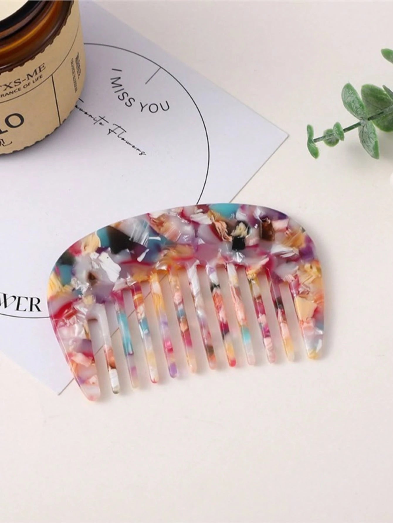 1pc Classic Retro Compact Hair Comb, Sweet & Cute Portable Pocket Size, Suitable For Women's Daily Grooming, Hair Styling Tool
