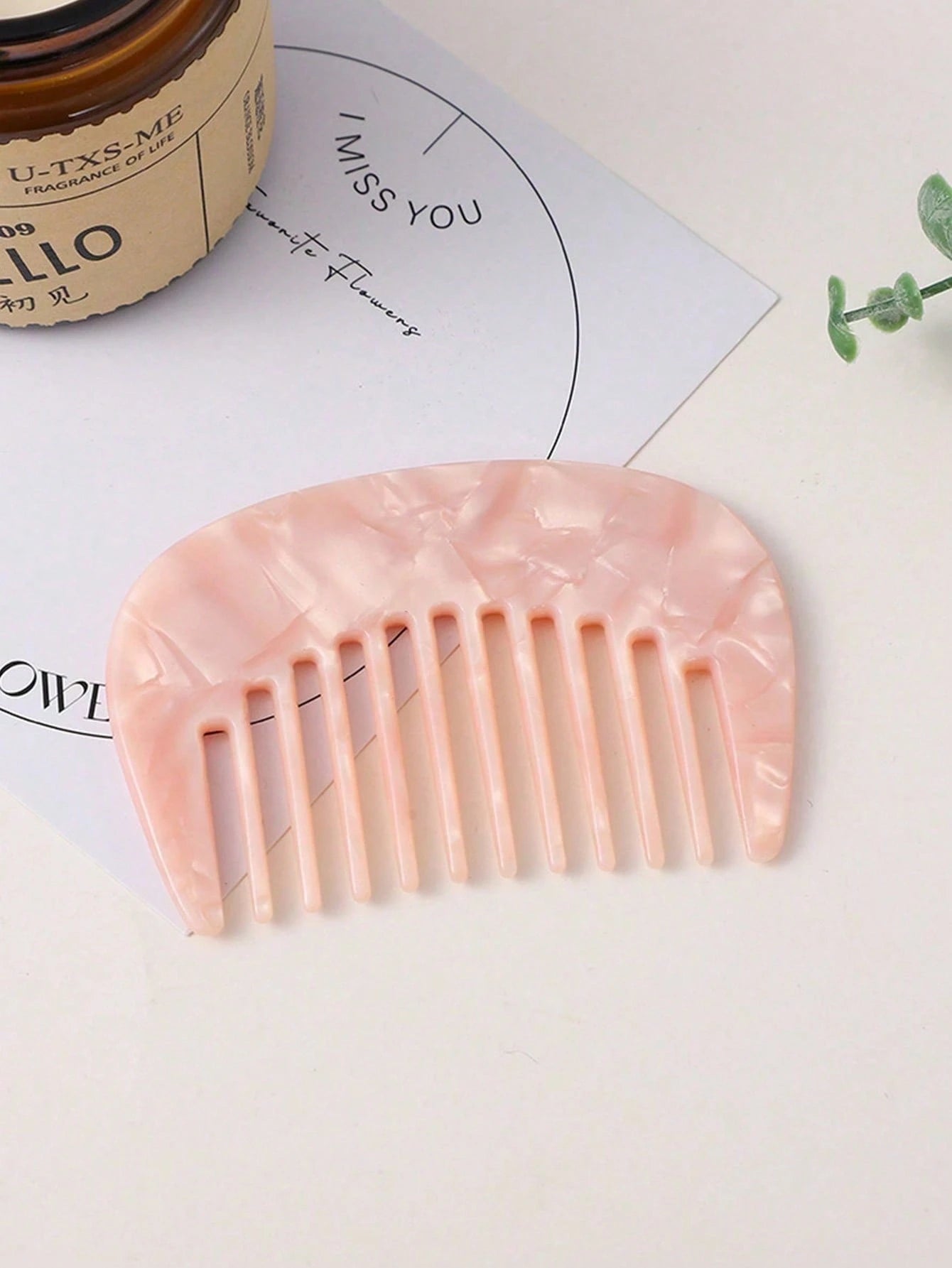 1pc Classic Retro Compact Hair Comb, Sweet & Cute Portable Pocket Size, Suitable For Women's Daily Grooming, Hair Styling Tool