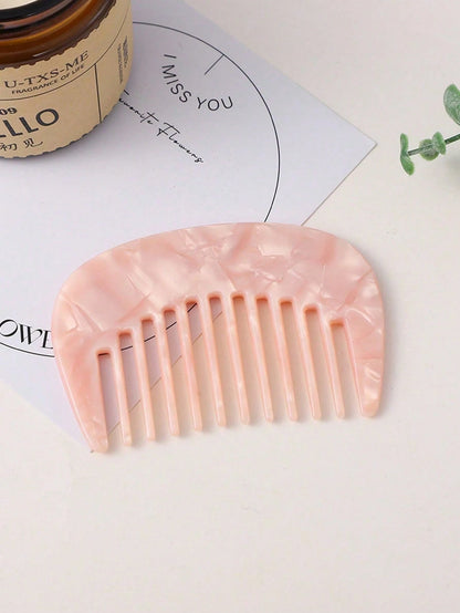 1pc Classic Retro Compact Hair Comb, Sweet & Cute Portable Pocket Size, Suitable For Women's Daily Grooming, Hair Styling Tool