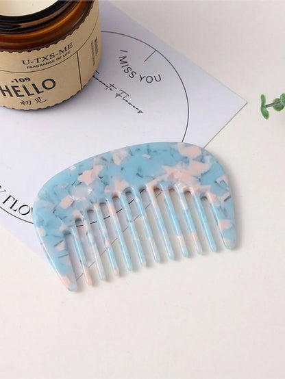 1pc Classic Retro Compact Hair Comb, Sweet & Cute Portable Pocket Size, Suitable For Women's Daily Grooming, Hair Styling Tool