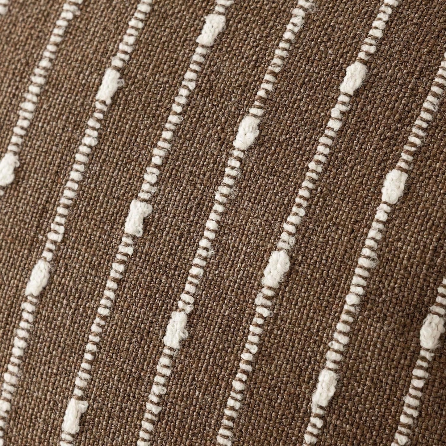 1pc Coffee Brown (Without Filling) Decorative Jacquard Plush Pillow Cover, Comfortable Modern Striped Texture Cushion Cover, Suitable For Sofa, Bedroom, Living Room, Exhibition Hall, Home Decor, All S