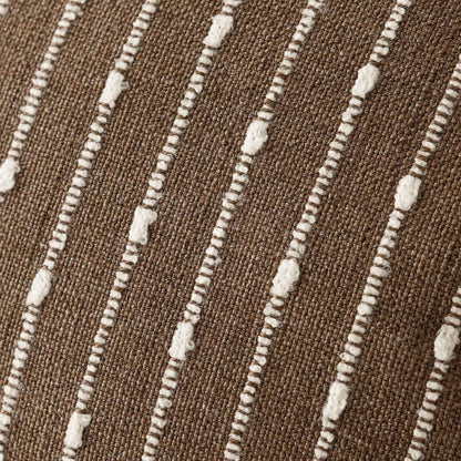 1pc Coffee Brown (Without Filling) Decorative Jacquard Plush Pillow Cover, Comfortable Modern Striped Texture Cushion Cover, Suitable For Sofa, Bedroom, Living Room, Exhibition Hall, Home Decor, All S