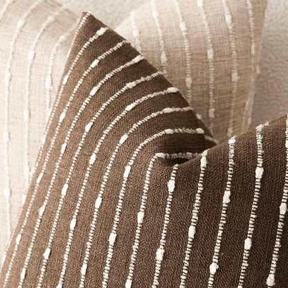 1pc Coffee Brown (Without Filling) Decorative Jacquard Plush Pillow Cover, Comfortable Modern Striped Texture Cushion Cover, Suitable For Sofa, Bedroom, Living Room, Exhibition Hall, Home Decor, All S