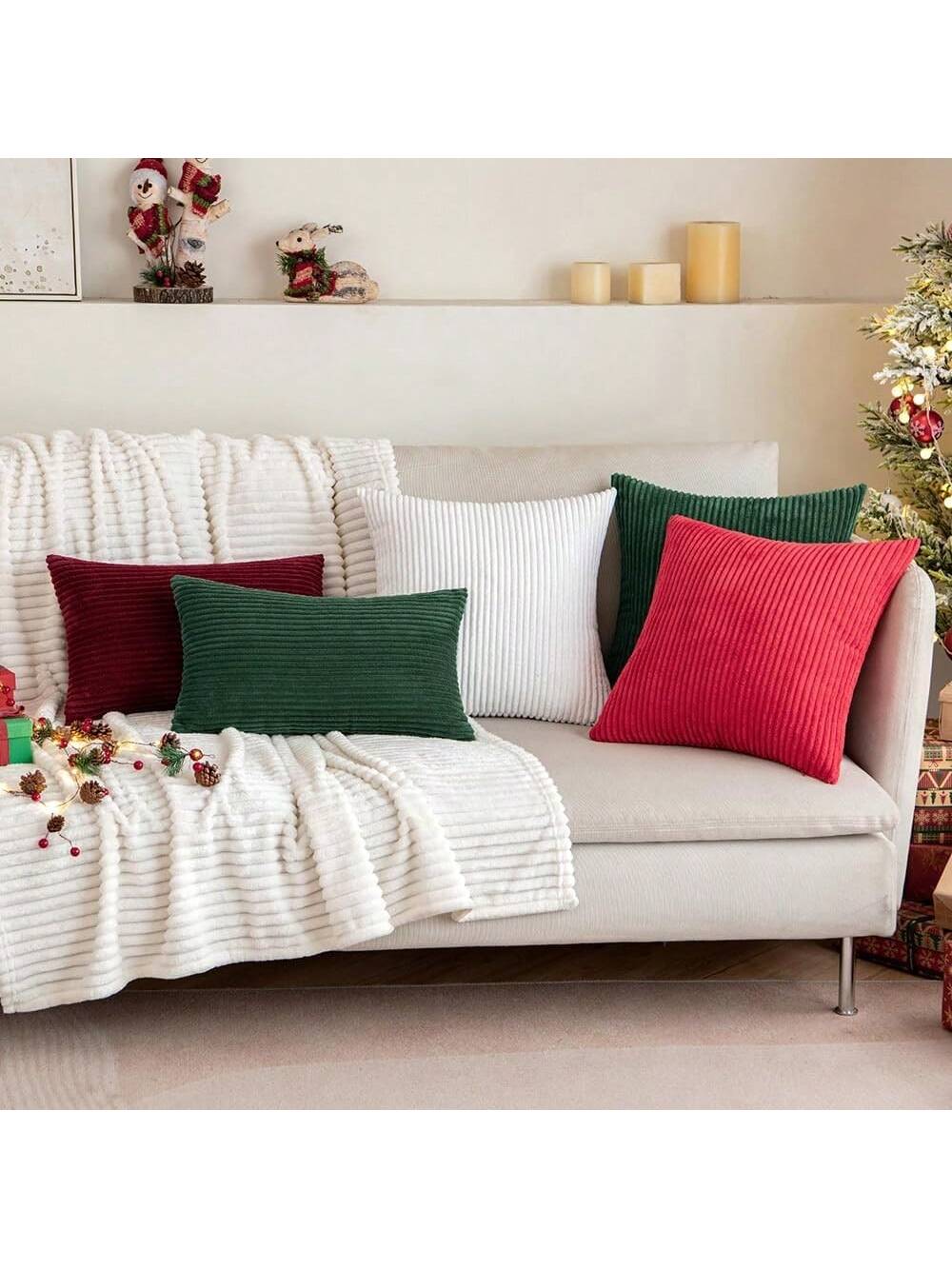 1pc Corduroy Striped Pillowcase