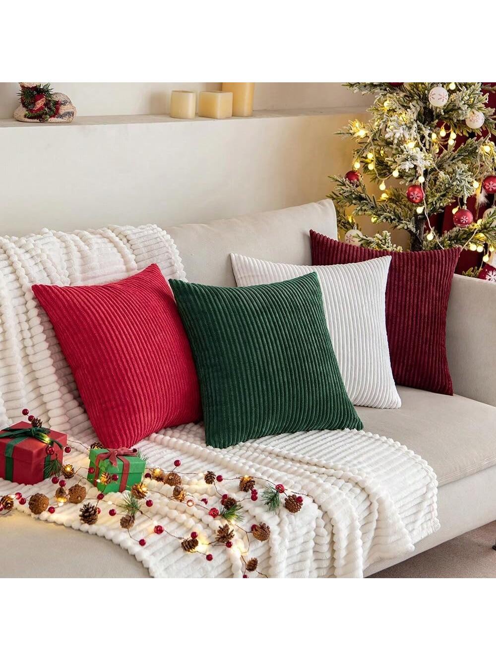 1pc Corduroy Striped Pillowcase
