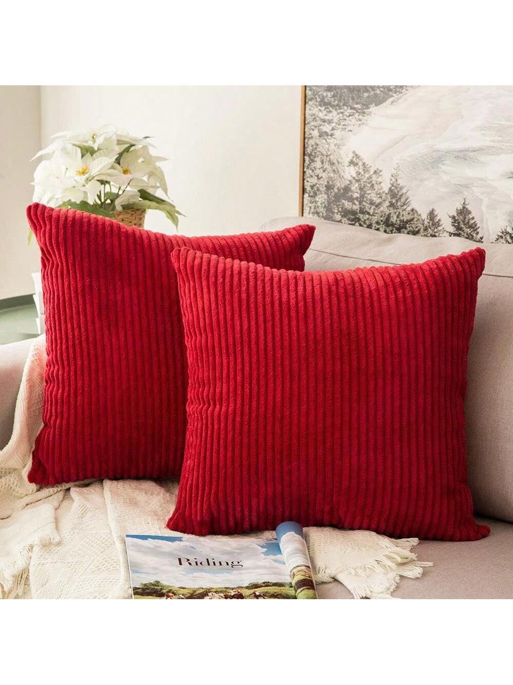 1pc Corduroy Striped Pillowcase
