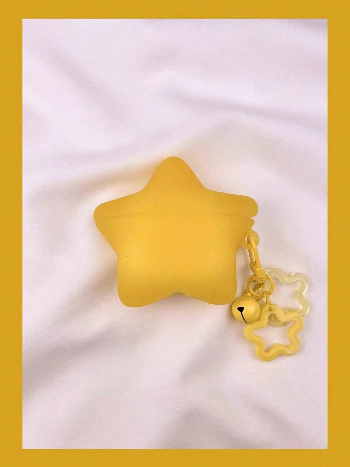 1pc Creative Fluorescent 3D Star-Shaped Earphone Protective Case With Star Pendant, Soft Silicone Shockproof Protective Cover, Suitable For AirPods 4/1/2/3/Pro/Pro2/Pro3, Wireless Bluetooth Earphone S
