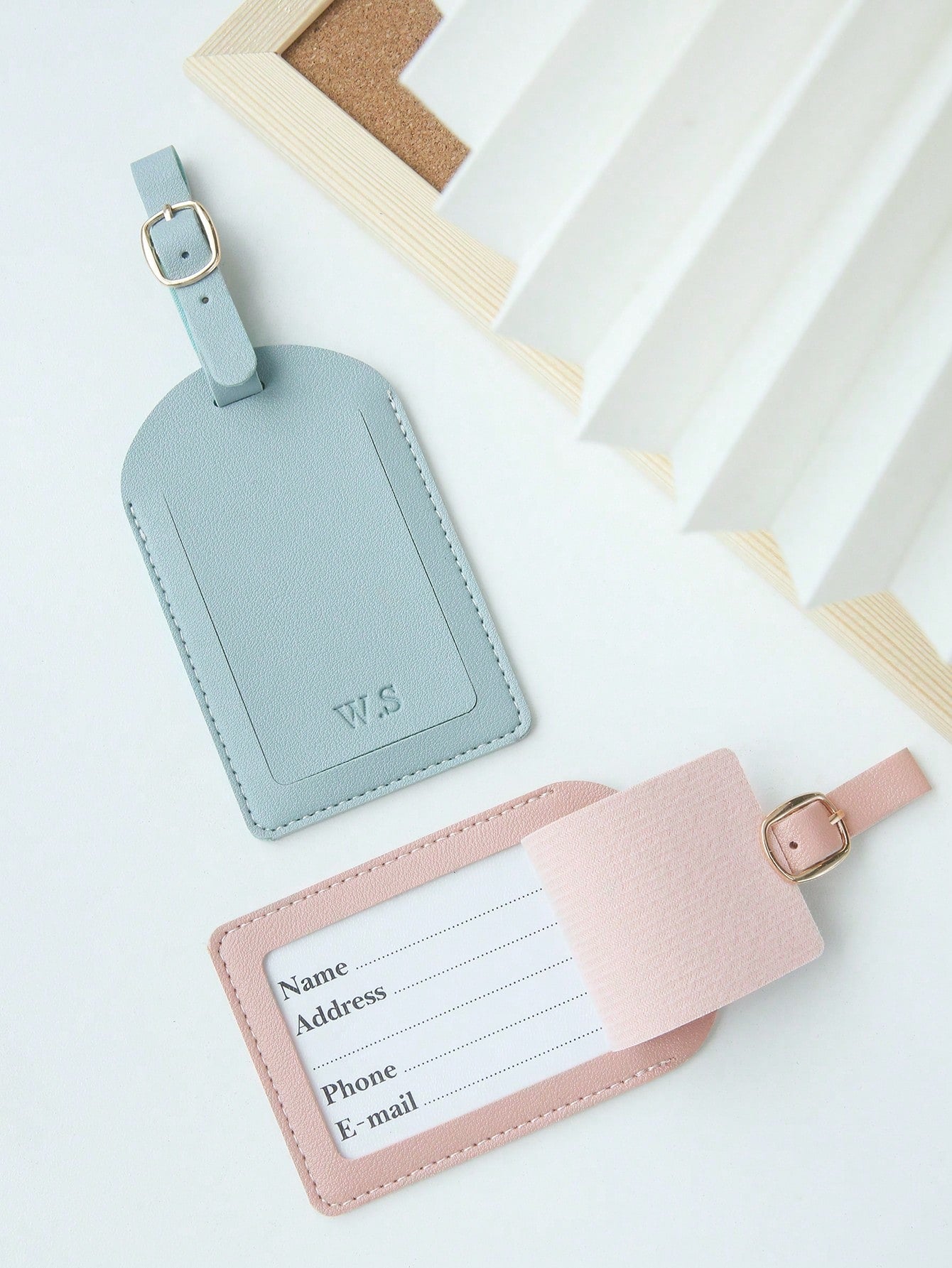 1pc Custom Initials Luggage Tag For Suitcases Customized Monogram Name Luggage Tags With Privacy Name Card Personalized Vegan Leather Tag Travel Bag Backpack Tags Gift Tags Travel Accessories Handmade