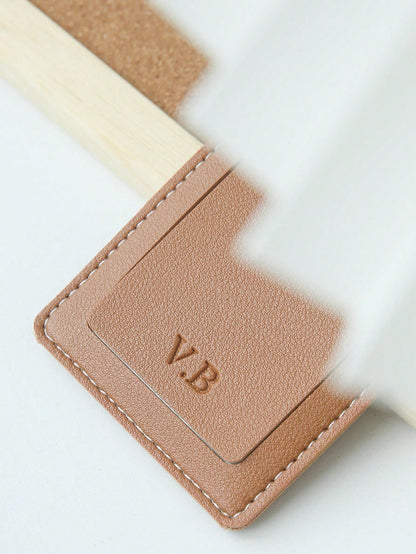1pc Custom Initials Luggage Tag For Suitcases Customized Monogram Name Luggage Tags With Privacy Name Card Personalized Vegan Leather Tag Travel Bag Backpack Tags Gift Tags Travel Accessories Handmade