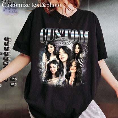 1pc Custom Your Own Shirt, Custom Bootleg Tee, Custom Photo Vintage Graphic 90s Shirts, Custom Girlfriend Tee, Insert Your Design
