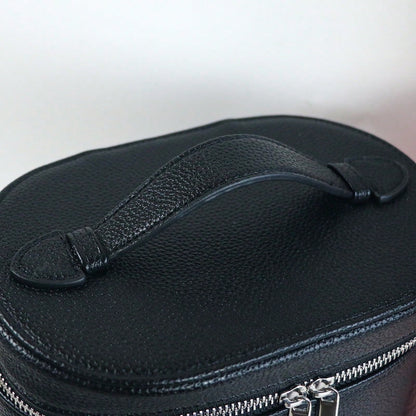 1pc Customized Large-Capacity PU Leather Cosmetic Box With Inside Storage Organizer, Personalized Women Travel Makeup Case Cosmetic Bag With Handle, A Light Luxury Storage Insert Organizer, A Custom-M
