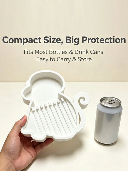 1pc Cute Cartoon Monkey Shaped Drip Tray, Condensation Water Drip Tray, Desktop Kitchen Storage Rack, Kitchen Accessories, Desktop Iced Beverage Can Coaster, Reusable, Keep Desktop Clean, Office Desk
