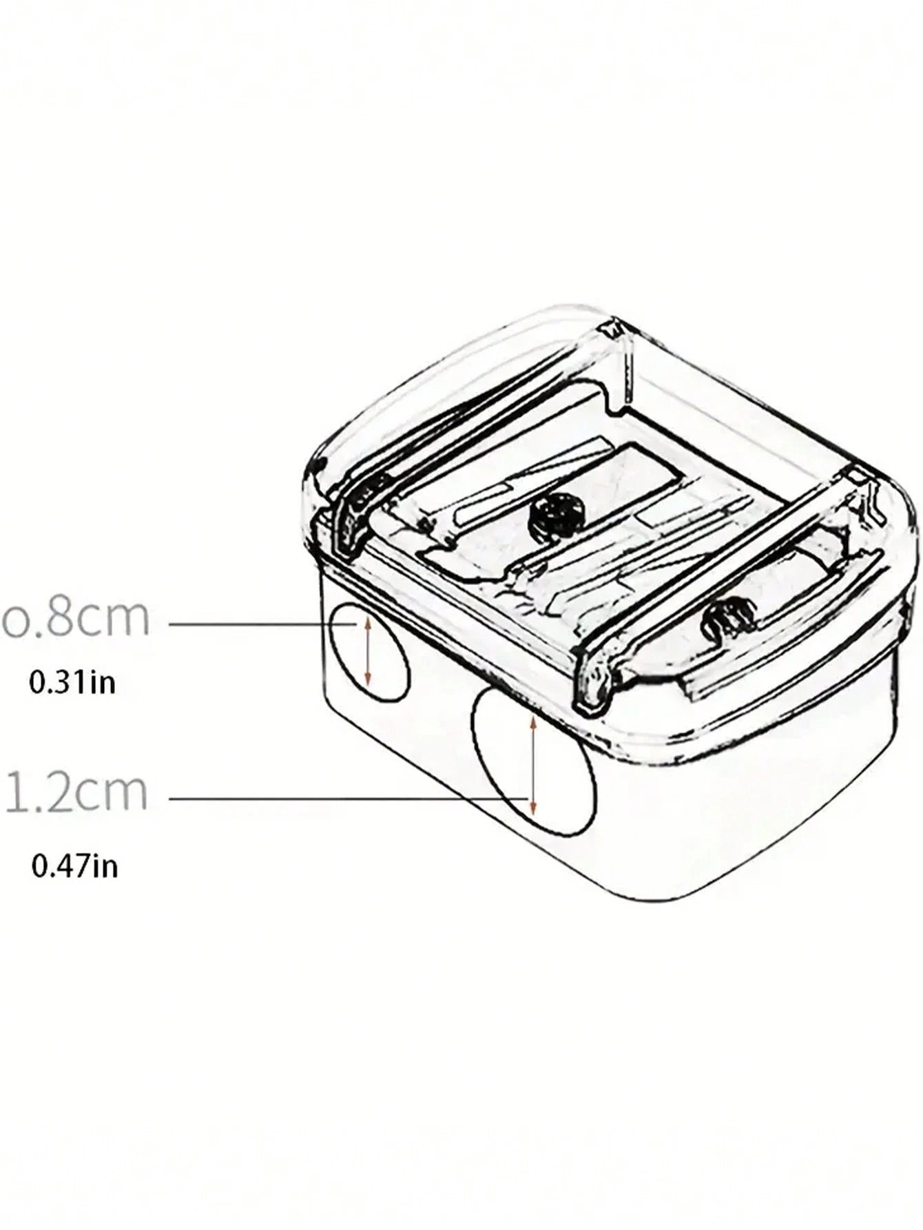 1pc Dual Hole Pencil Sharpener For Eyeliner, Eyebrow Pencil And Cosmetic Pencils, Mini Portable Multifunctional Pencil Sharpener,Makeup,Cheap,Room Decor,Vanity,Travel,Bedroom,Makeup Accessories,Cheap
