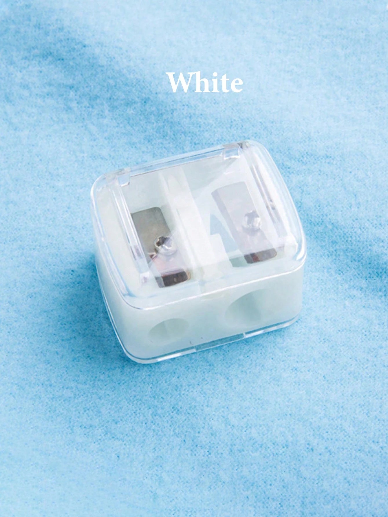 1pc Dual Hole Pencil Sharpener For Eyeliner, Eyebrow Pencil And Cosmetic Pencils, Mini Portable Multifunctional Pencil Sharpener,Makeup,Cheap,Room Decor,Vanity,Travel,Bedroom,Makeup Accessories,Cheap