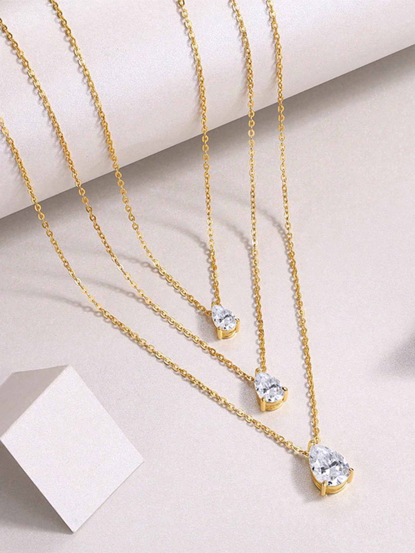 1pc Elegant 925 Silver 2-4 Carat Pear-Cut Moissanite Pendant Necklace, Suitable For Women's Daily Commute, Party, Vacation, Wedding, Valentine's Day, Mother's Day, Bridesmaid Gift, Shiny Jewelry Gift