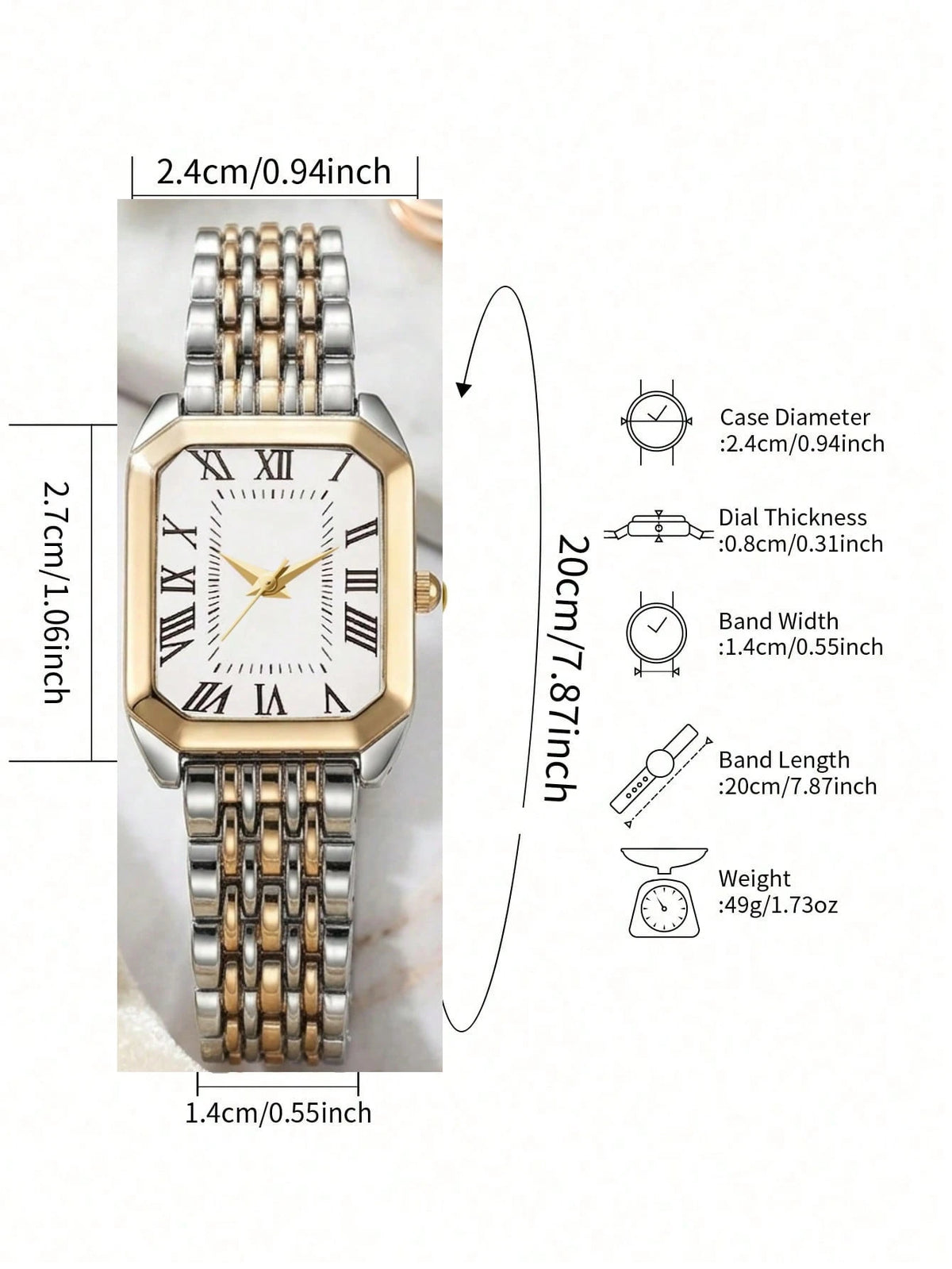 1pc Elegant Minimalist Women's Quartz Watch, Retro Square Dial, Roman Numeral Scale, Suitable For Daily Wear, Party Decoration Or As Gift For Friends And Mothers On Holidays Like Valentine's Day, Moth