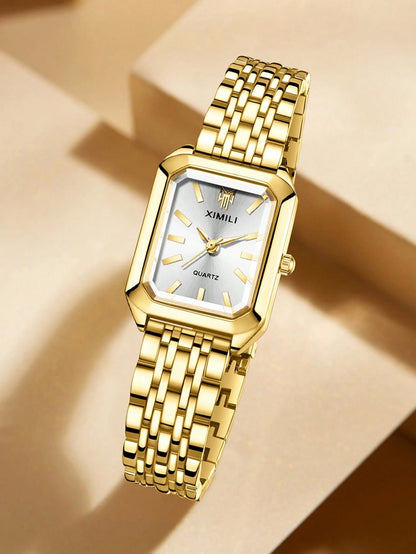 1pc Elegant Minimalist Women's Quartz Watch, Retro Square Dial, Roman Numeral Scale, Suitable For Daily Wear, Party Decoration Or As Gift For Friends And Mothers On Holidays Like Valentine's Day, Moth