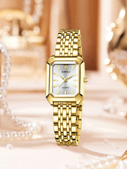 1pc Elegant Minimalist Women's Quartz Watch, Retro Square Dial, Roman Numeral Scale, Suitable For Daily Wear, Party Decoration Or As Gift For Friends And Mothers On Holidays Like Valentine's Day, Moth