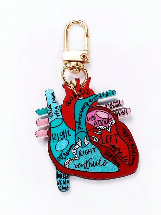 1pc European And American Style Acrylic Heart-Shaped Bag Accessory Charm Doctor Or Nurse Keychain. Great Gift For Nurse's Day Valentine's Day Or New Year Gifts For Nurses Key Chain, Nurse Accessories