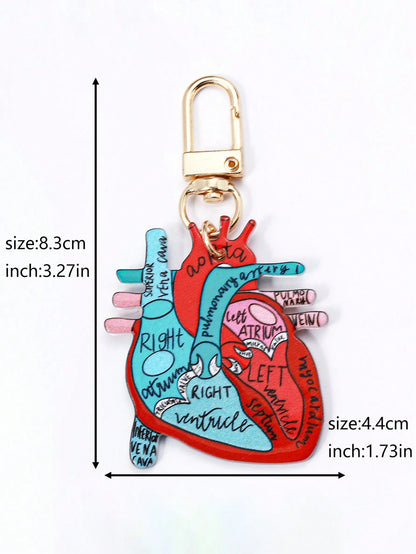 1pc European And American Style Acrylic Heart-Shaped Bag Accessory Charm Doctor Or Nurse Keychain. Great Gift For Nurse's Day Valentine's Day Or New Year Gifts For Nurses Key Chain, Nurse Accessories