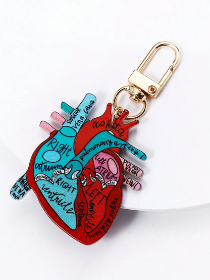 1pc European And American Style Acrylic Heart-Shaped Bag Accessory Charm Doctor Or Nurse Keychain. Great Gift For Nurse's Day Valentine's Day Or New Year Gifts For Nurses Key Chain, Nurse Accessories