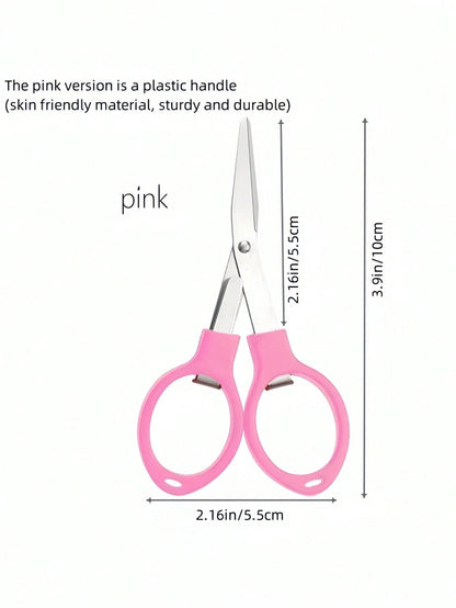 1pc Exquisite Folding Small Scissors, Zinc Alloy 8-Shaped Stretch Paper-Cutting Scissors, Multi-Functional Scissors For Office, Outdoor Travel, And Fishing Back To School,Back To School,School Supplie