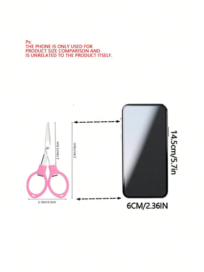1pc Exquisite Folding Small Scissors, Zinc Alloy 8-Shaped Stretch Paper-Cutting Scissors, Multi-Functional Scissors For Office, Outdoor Travel, And Fishing Back To School,Back To School,School Supplie