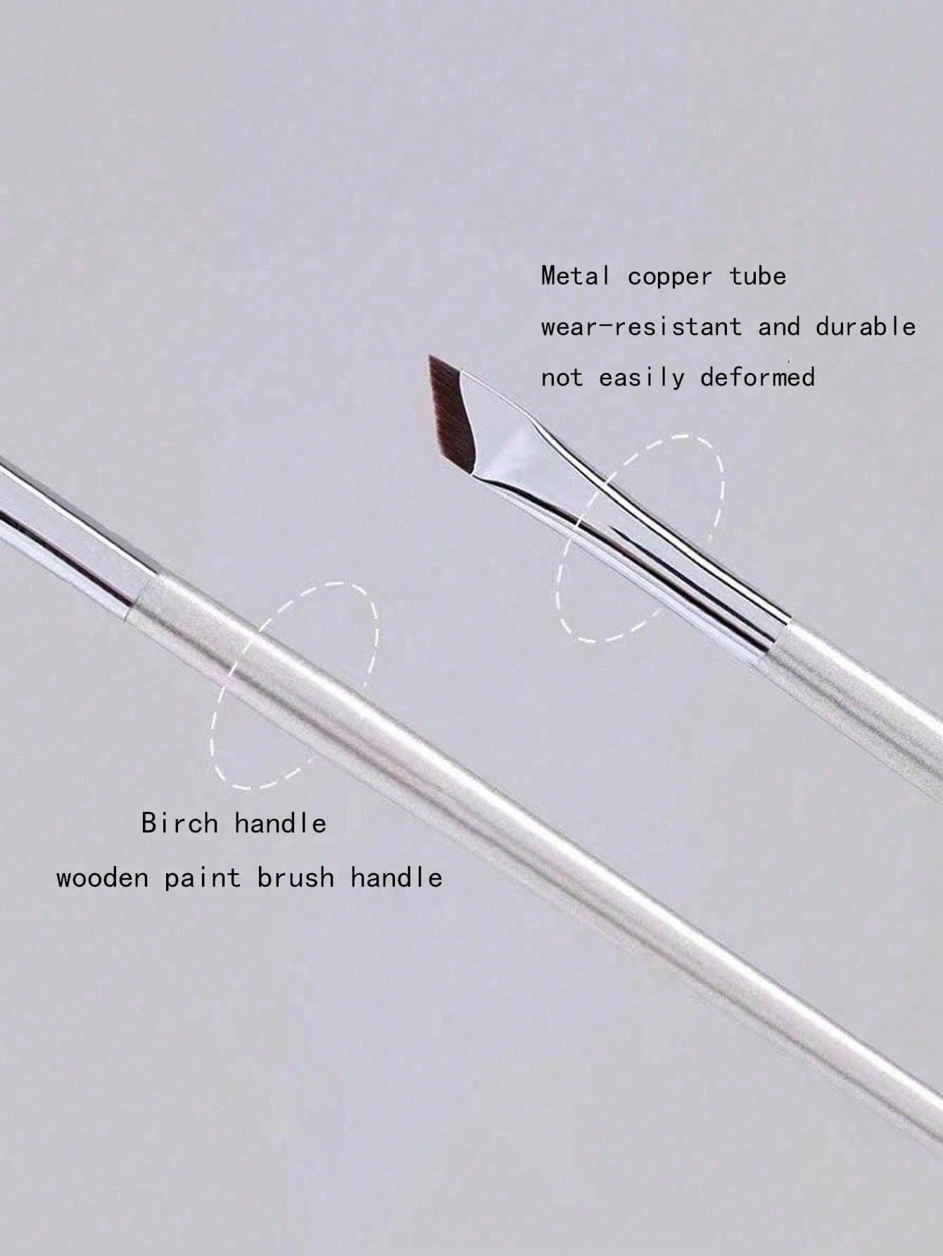 1pc Eyeliner Brush With Ultra-Fine Angled Tip, Flat Angled Brow Brush, Precision Detail Brush, Suitable For Eye And Under-Eye Makeup,Eyebrow Brush,Eyeshadow Brush,Spoolie,Spoolie Brush,Giveaways