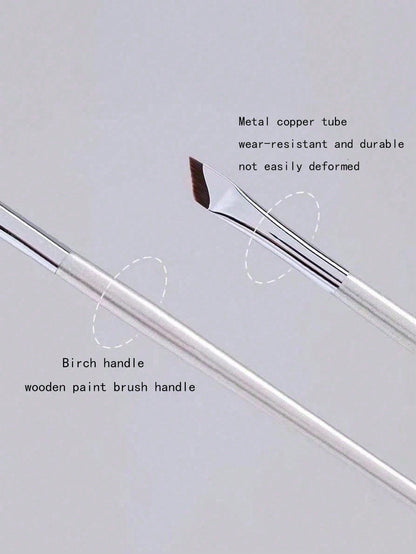1pc Eyeliner Brush With Ultra-Fine Angled Tip, Flat Angled Brow Brush, Precision Detail Brush, Suitable For Eye And Under-Eye Makeup,Eyebrow Brush,Eyeshadow Brush,Spoolie,Spoolie Brush,Giveaways