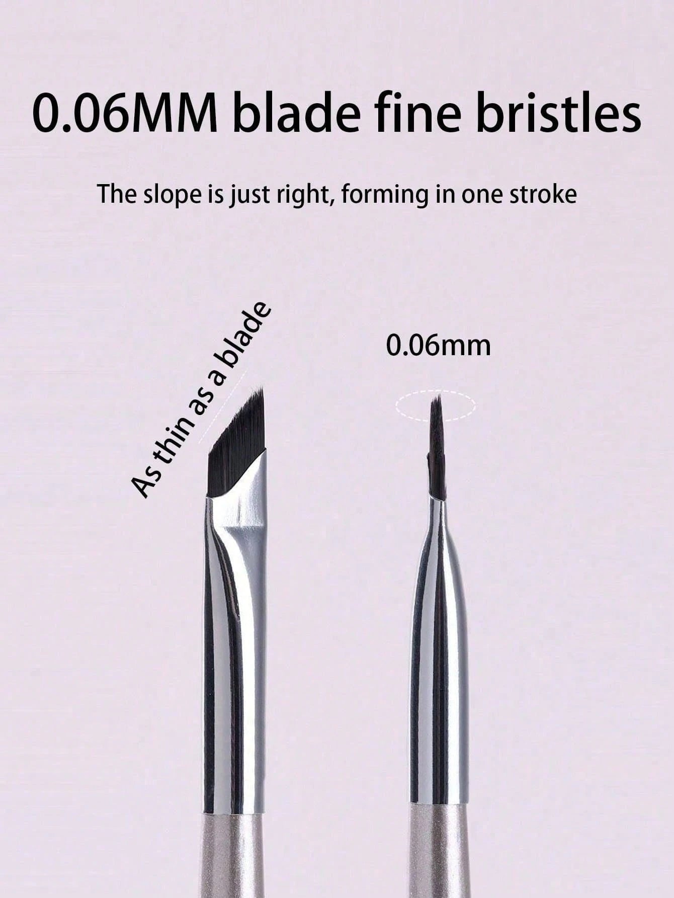 1pc Eyeliner Brush With Ultra-Fine Angled Tip, Flat Angled Brow Brush, Precision Detail Brush, Suitable For Eye And Under-Eye Makeup,Eyebrow Brush,Eyeshadow Brush,Spoolie,Spoolie Brush,Giveaways
